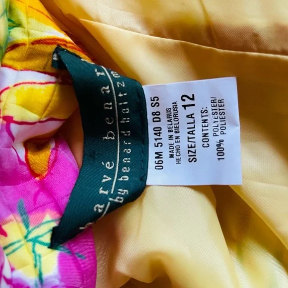 Harve Benard Floral Printed Fully Lined Buttoned Front Blazer Jacket - Picture 8 of 9